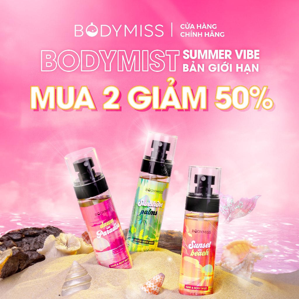 MUA 2 CHAI GIẢM 50 Bodymist Xịt Thơm Unisex Nam Nữ Body Mist Đi Học Lưu Hương Lâu 6H BODYMISS