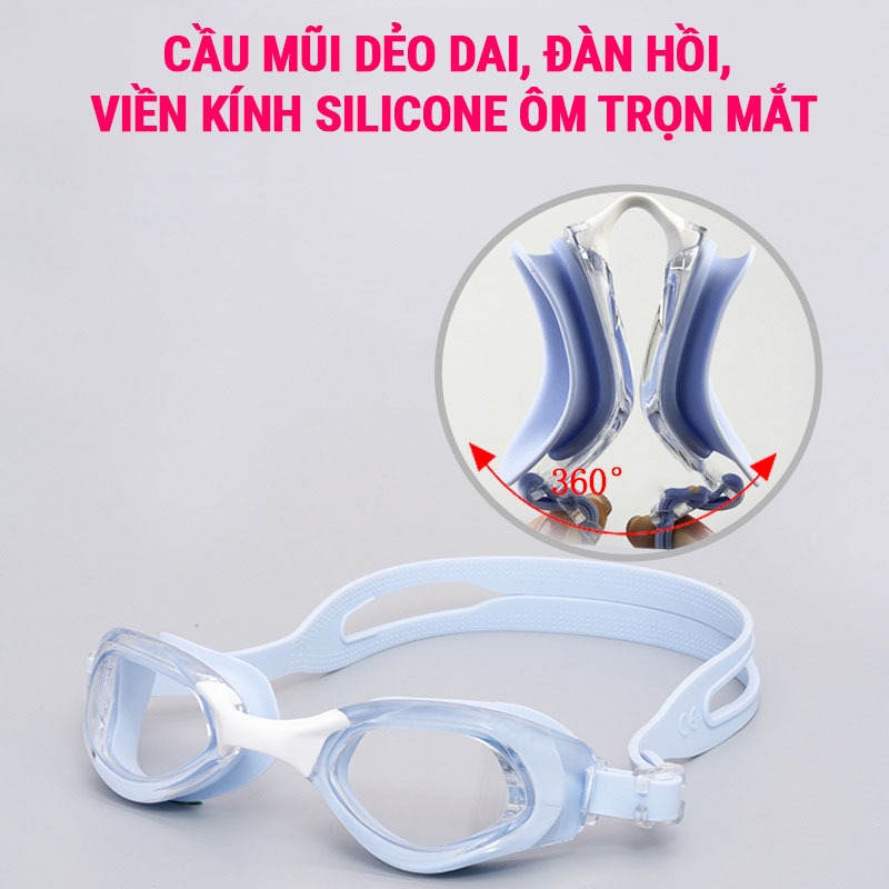 Kính bơi người lớn SPORTY 750, cản tia UV, hạn chế sương mờ kinh bơi cho nam nữ tập bơi, đi biển