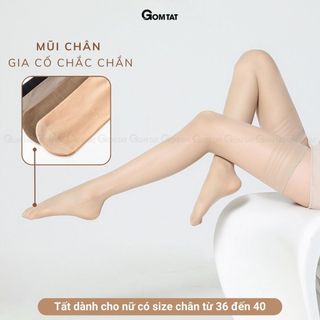 Tất đùi nữ GOMTAT cao cấp, chất liệu sợi poly mềm mịn thoáng khí, co giãn bền form không rách dài - D16-A104-1DOI