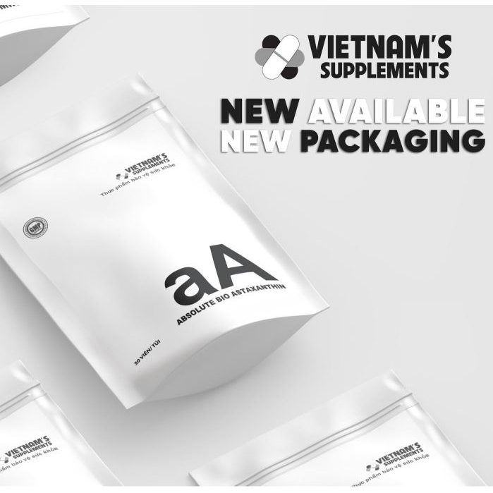 Ảnh Viên uống hỗ trợ làm đẹp da Absolute Bio Astaxanthin 30 viên / gói - VN Supplements 1