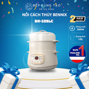 Nồi Nấu Điện Cách Thuỷ Bennix BN-10SLC, Nồi Đa Năng Hầm Gà Chưng Yến Cho Bé Bảo Hành 2 Năm