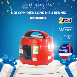 Nồi Cơm Điện Bennix BN-018HC Lòng Nồi Dạng Niêu Chông Dính Và Giúp Cơm Chín Đều