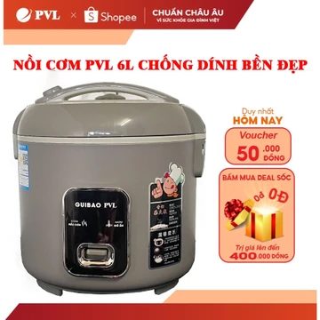 Nồi cơm điện PVL 6L Hầm Xương, Nấu Cháo, Tiết Kiệm Điện,Lòng nồi siêu dày dung tích lớn hộp cơm cắm điện nồi hấp điện 6L