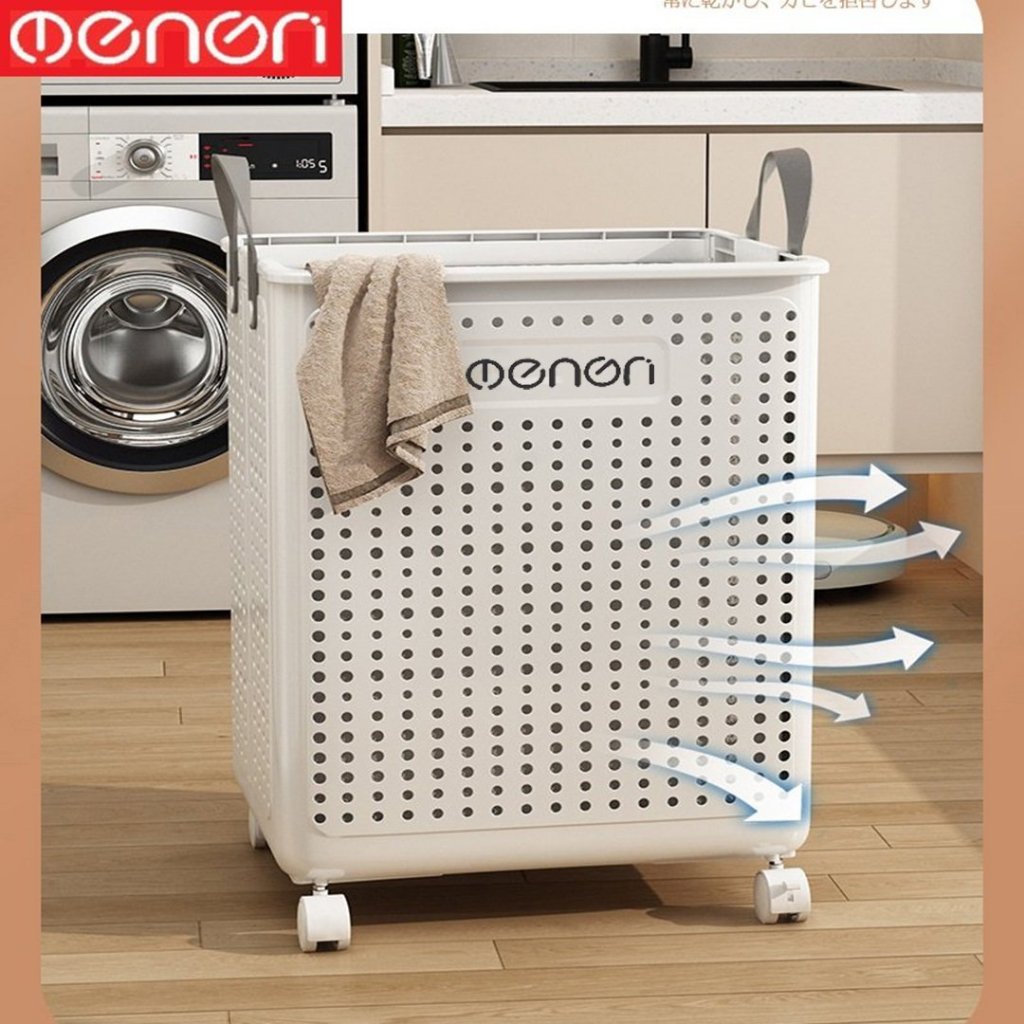 Ảnh Giỏ Đựng Quần Áo OENON Gấp Gọn Có Bánh Xe Di Chuyển Chất Liệu Nhựa ABS 3