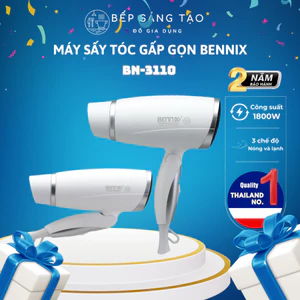 Máy Sấy Tóc BENNIX BN-3110 Máy Tạo Kiểu Tóc Công Suất Lớn 1800W Sấy Nóng Lạnh