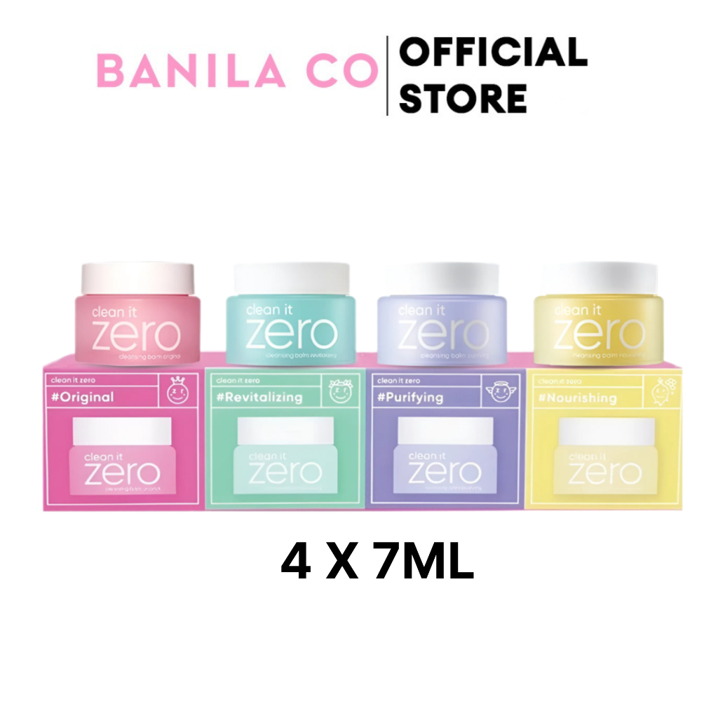 Bộ 4 hộp Clean it Zero Cleansing Balm Original Miniature Set (4x7ML)