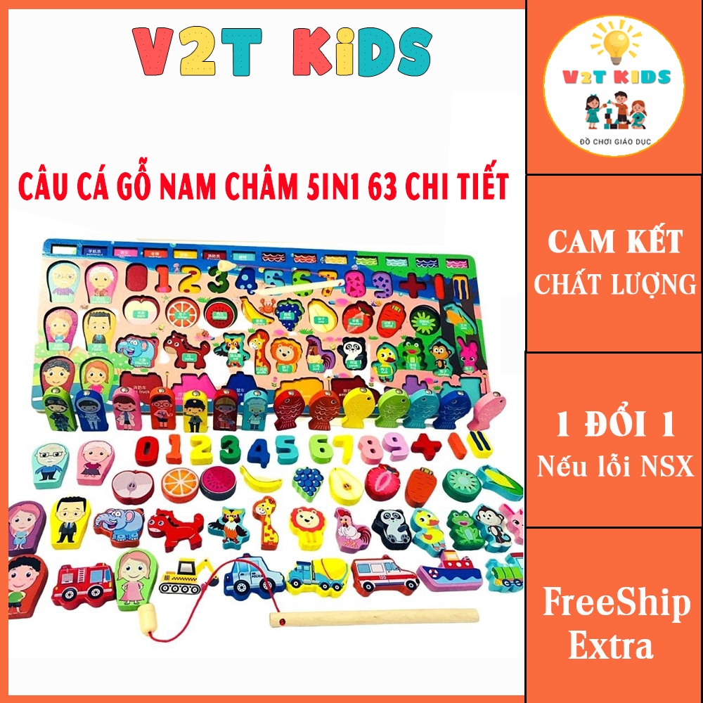 Bảng gỗ số câu cá 5in1