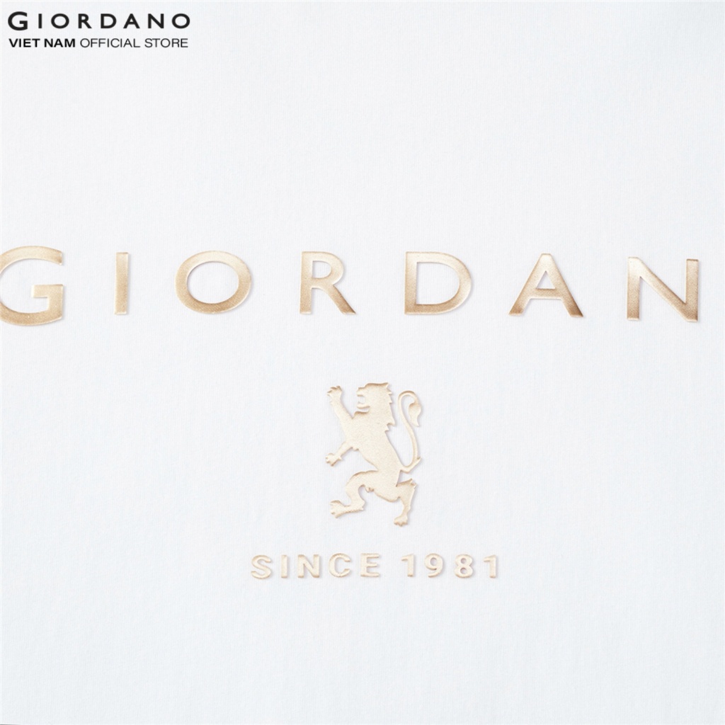 Ảnh GIORDANO Áo Thun Nam Ngắn Tay In Logo 01093238 1