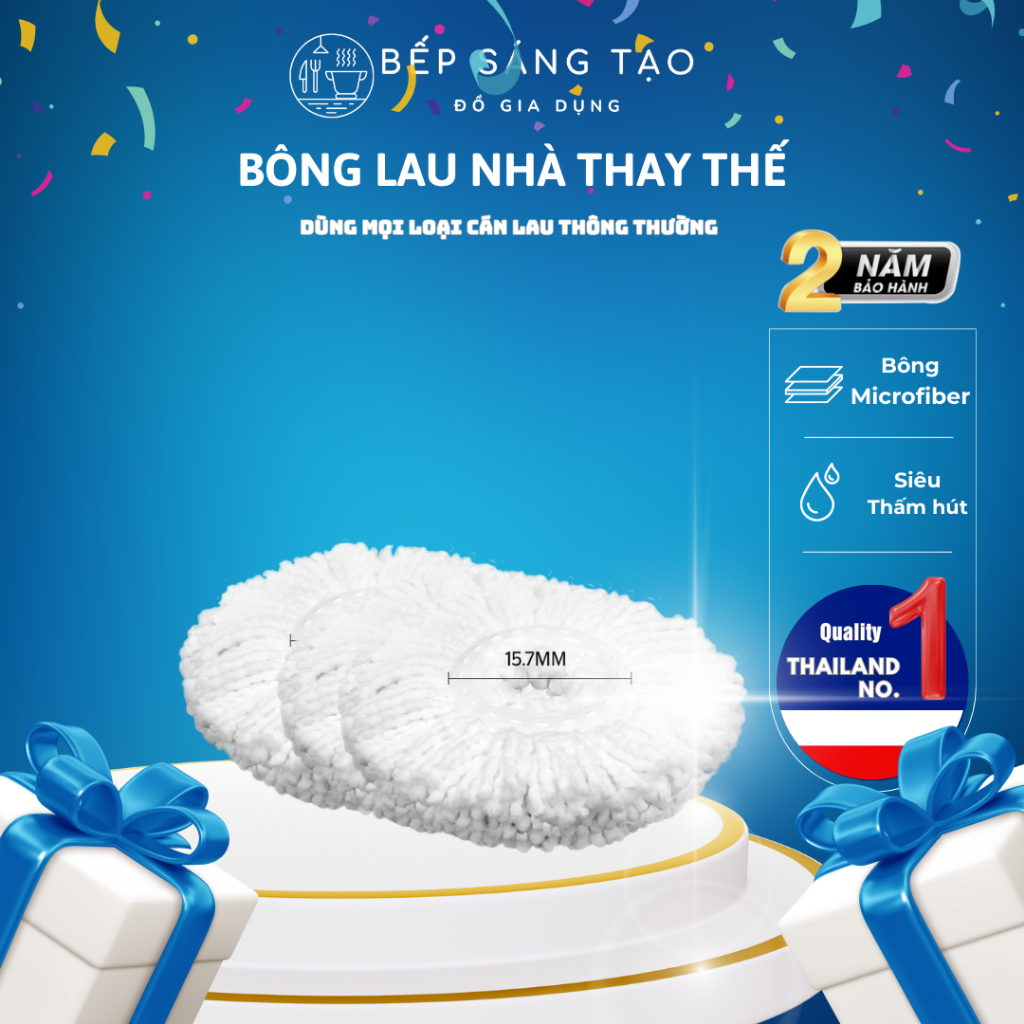 Bông lau nhà thay thế 360 miếng lau nha thay thế chổi xoay 360 độ