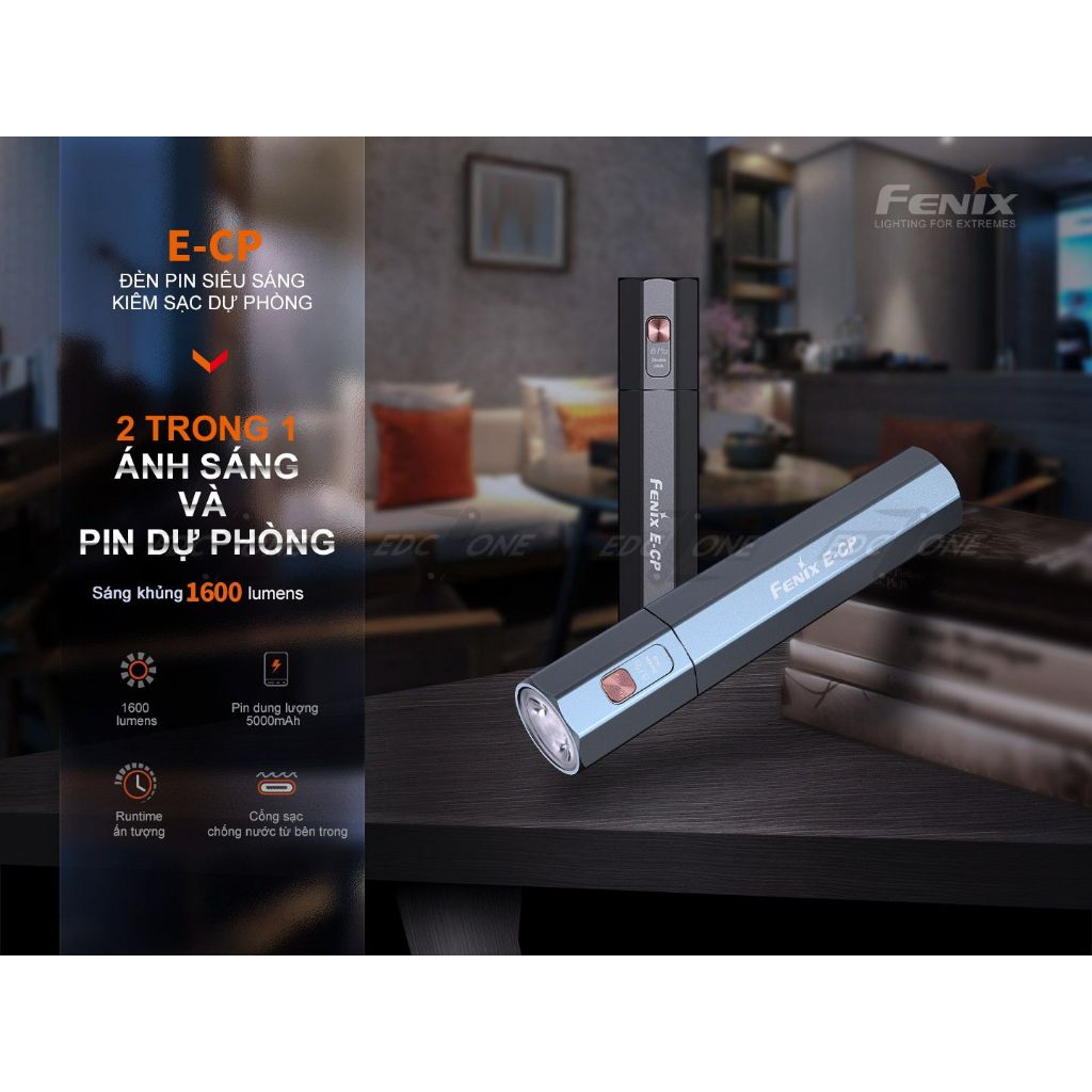 Đèn FENIX E-CP Chính hãng (1600 Lumens)
