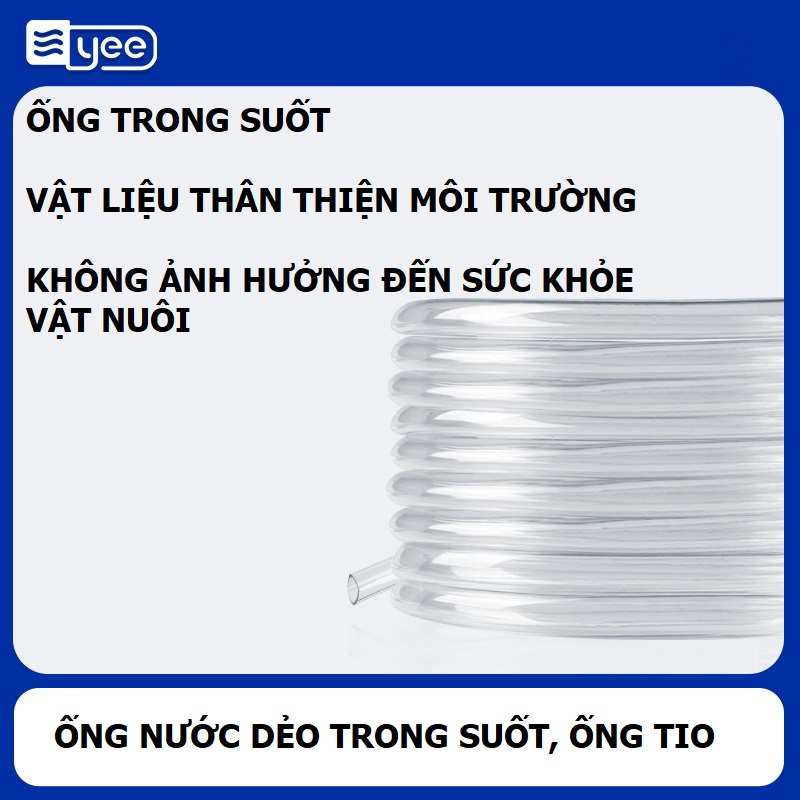 Ống nước dẻo trong suốt, ống tio trắng trong nhựa dẻo 8mm, 13mm, 16mm ...