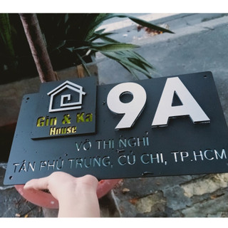 BẢNG, BIỂN SỐ NHÀ theo yêu cầu + SỐ NỔI ALU - MICA MÀU 10MM, 2 LỚP ALU + MICA  NGOÀI TRỜI SANG TRỌNG