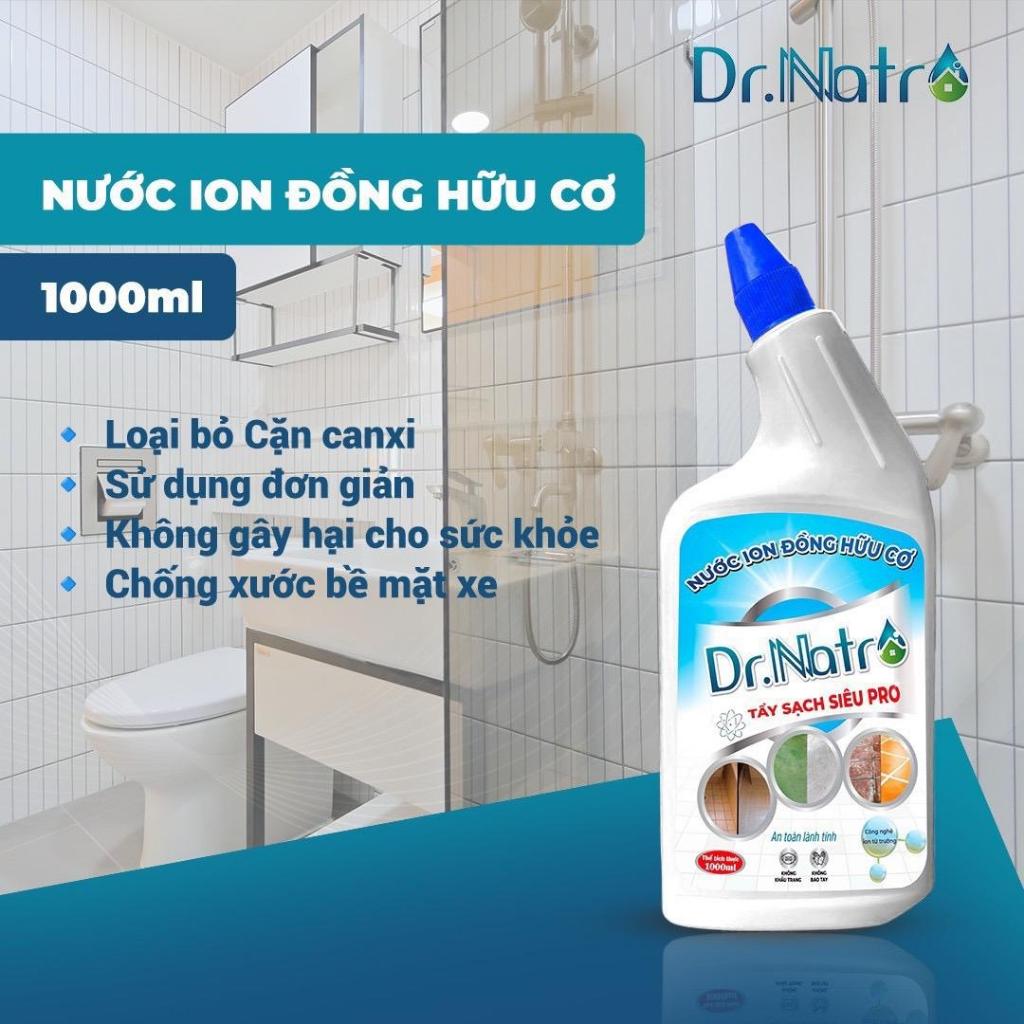 Combo2 chai Nước ion đồng hữu cơ 1000ml Tẩy sạch bề mặt gạch, cặn canxi ,mốc rong rêu tẩy rong rêu | BigBuy360 - bigbuy360.vn