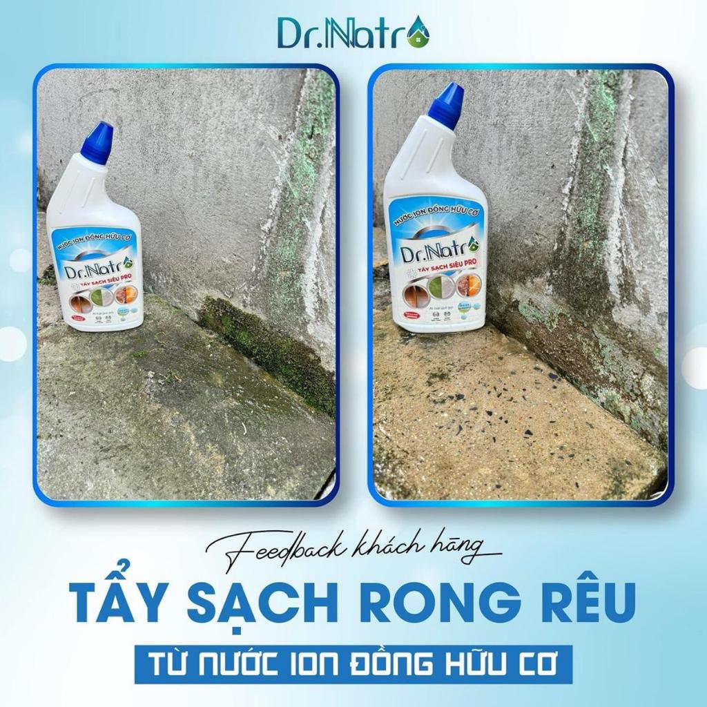 Combo2 chai Nước ion đồng hữu cơ 1000ml Tẩy sạch bề mặt gạch, cặn canxi ,mốc rong rêu tẩy rong rêu | BigBuy360 - bigbuy360.vn