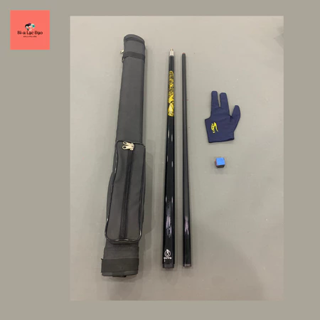Combo Gậy Bi A,Cơ bida lỗ HCTQ phủ carbon họa tiết rồng