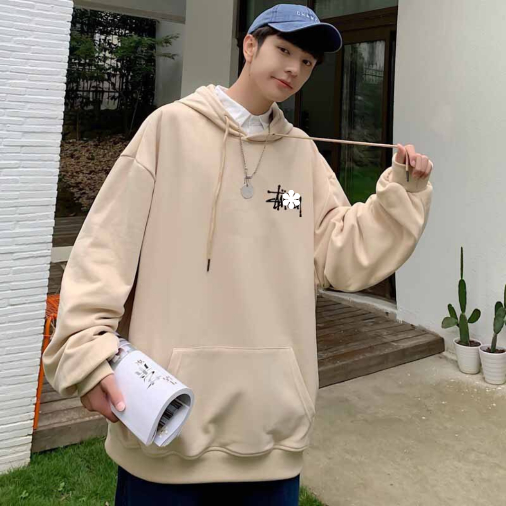 Áo Hoodie Chui Đầu STU Form Rộng Mũ Trùm 2 Lớp Ba Màu Vải Nỉ Cotton Cao Cấp Mẫu Hot Cho Nam Nữ Unisex SSL