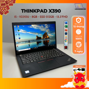 Lenovo ThinkPad X390 Laptop – Core i5-8250U, 8GB RAM, 512GB SSD, 13.3"