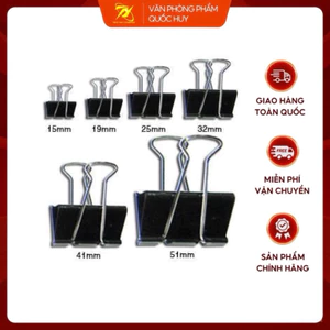 KẸP TÀI LIỆU ĐEN ( 1 HỘP 12 CÁI ),KẸP BƯỚM 15MM-19MM-25MM-32MM-41MM-51MM-VPP QUỐC HUY
