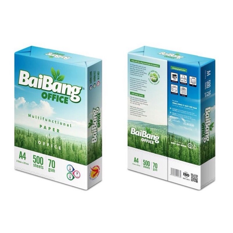 GIẤY IN A4 OFFICE BÃI BẰNG . ĐỘ TRẮNG 84 ĐỊNH LƯỢNG 70 . SỐ LƯỢNG 500 TỜ- VPP QUỐC HUY