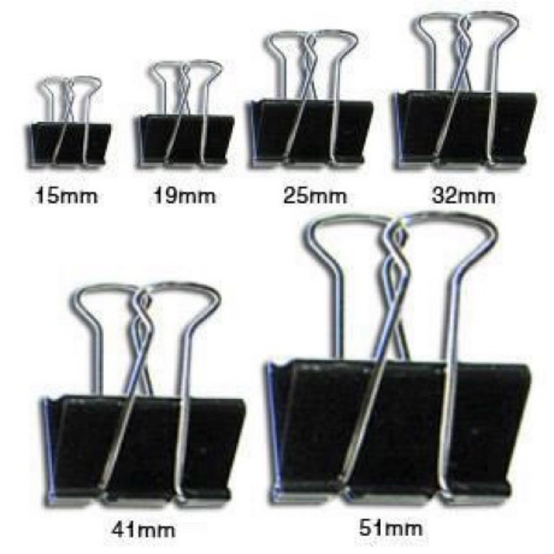 KẸP TÀI LIỆU ĐEN ( 1 HỘP 12 CÁI ),KẸP BƯỚM 15MM-19MM-25MM-32MM-41MM-51MM-VPP QUỐC HUY