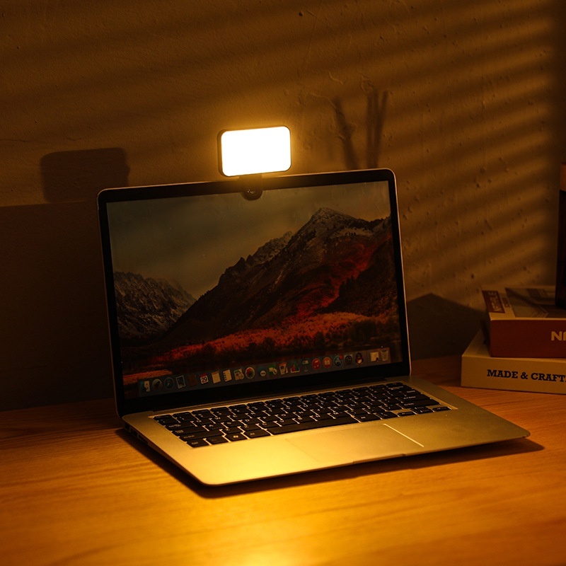 Đèn LED Selfie 3 chế độ có thể tùy chỉnh, Đèn chụp ảnh hỗ trợ sáng, Đèn quay video, Đèn livestream dạng kep nhỏ gọn