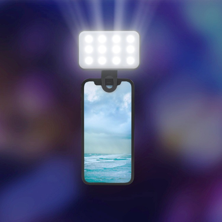 Đèn LED Selfie 3 chế độ có thể tùy chỉnh, Đèn chụp ảnh hỗ trợ sáng, Đèn quay video, Đèn livestream dạng kep nhỏ gọn