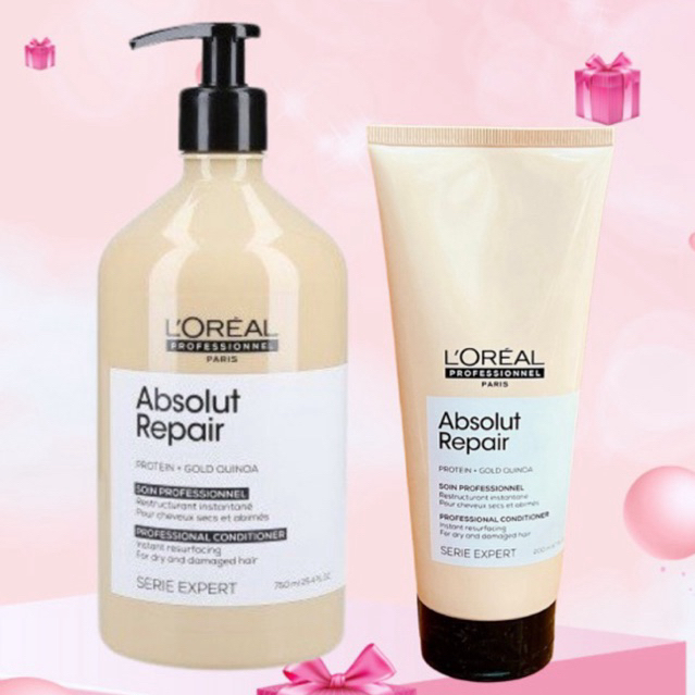 [L'OREAL] DẦU XẢ LOREAL ABSOLUT REPAIR GOLD CHO TÓC HƯ TỔN