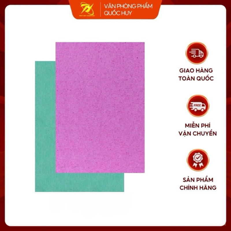 BÌA GIẤY MÀU A4 NỘI VIỆT TRÌ (1GRAM/250 TỜ)  - VPP QUỐC HUY