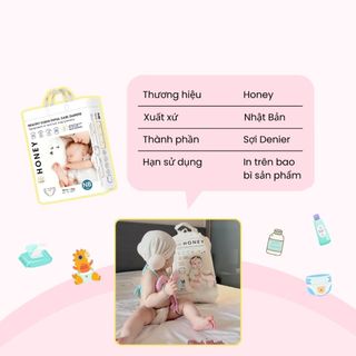 Bỉm Tã Honey Tơ Tằm Mềm Mại Co Giãn 360 Độ Ôm Sát Chống Tràn Thấm Hút Đến 1200ml
