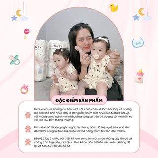 Bỉm Tã Honey Tơ Tằm Mềm Mại Co Giãn 360 Độ Ôm Sát Chống Tràn Thấm Hút Đến 1200ml