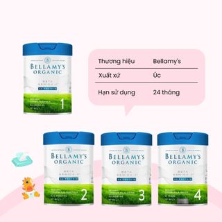 Sữa Công Thức Đạm Hữu Cơ Bellamy's Organic A2 Số 1 2 3 4 Beta Genica-8 Phát Triển Xương Khớp Não Bộ 800g