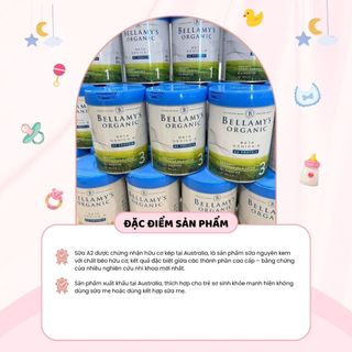 Sữa Công Thức Đạm Hữu Cơ Bellamy's Organic A2 Số 1 2 3 4 Beta Genica-8 Phát Triển Xương Khớp Não Bộ 800g