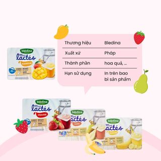 Sữa Chua Bledina Pháp Vị Trái Cây Thơm Ngon Bổ Sung Vitamin Cho Bé Từ 6 Tháng Tuổi Lốc 6 Hộp 55g