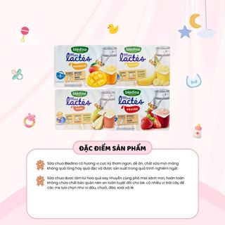 Sữa Chua Bledina Pháp Vị Trái Cây Thơm Ngon Bổ Sung Vitamin Cho Bé Từ 6 Tháng Tuổi Lốc 6 Hộp 55g