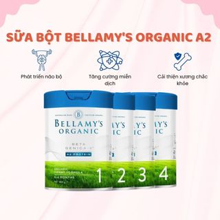 Sữa Công Thức Đạm Hữu Cơ Bellamy's Organic A2 Số 1 2 3 4 Beta Genica-8 Phát Triển Xương Khớp Não Bộ 800g