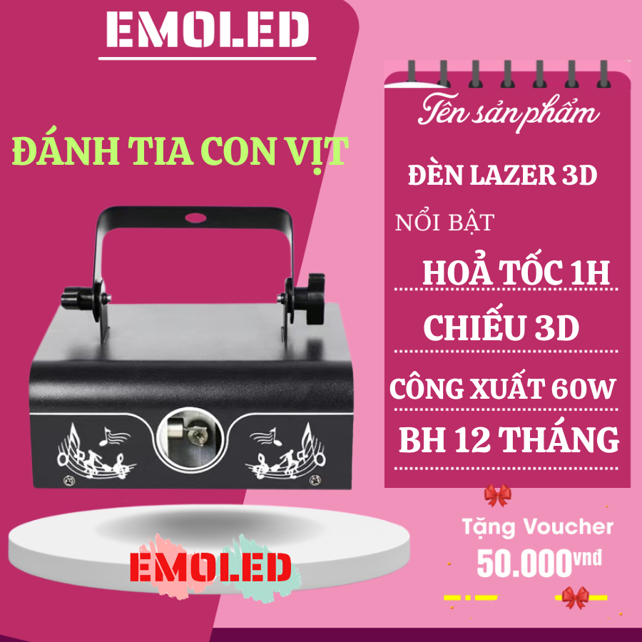 Đèn laser 3D con vịt EMOLED cảm biến âm thanh chuyển động hình cho sân ...