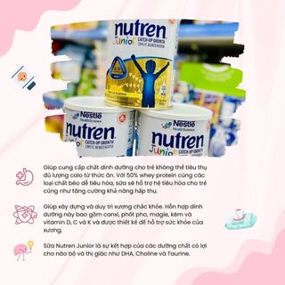 Sữa Bột Nutren Junior 800 Cải Thiện Cân Nặng Bổ Sung Dưỡng Chất Bé Thông Minh Xương Chắc Khỏe - Thụy Sĩ