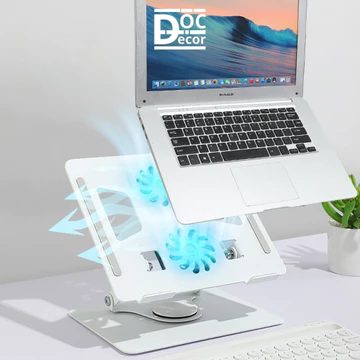 Giá kê laptop tản nhiệt siêu mát xoay 360 độ khung hợp kim cao cấp, đế tản nhiệt laptop