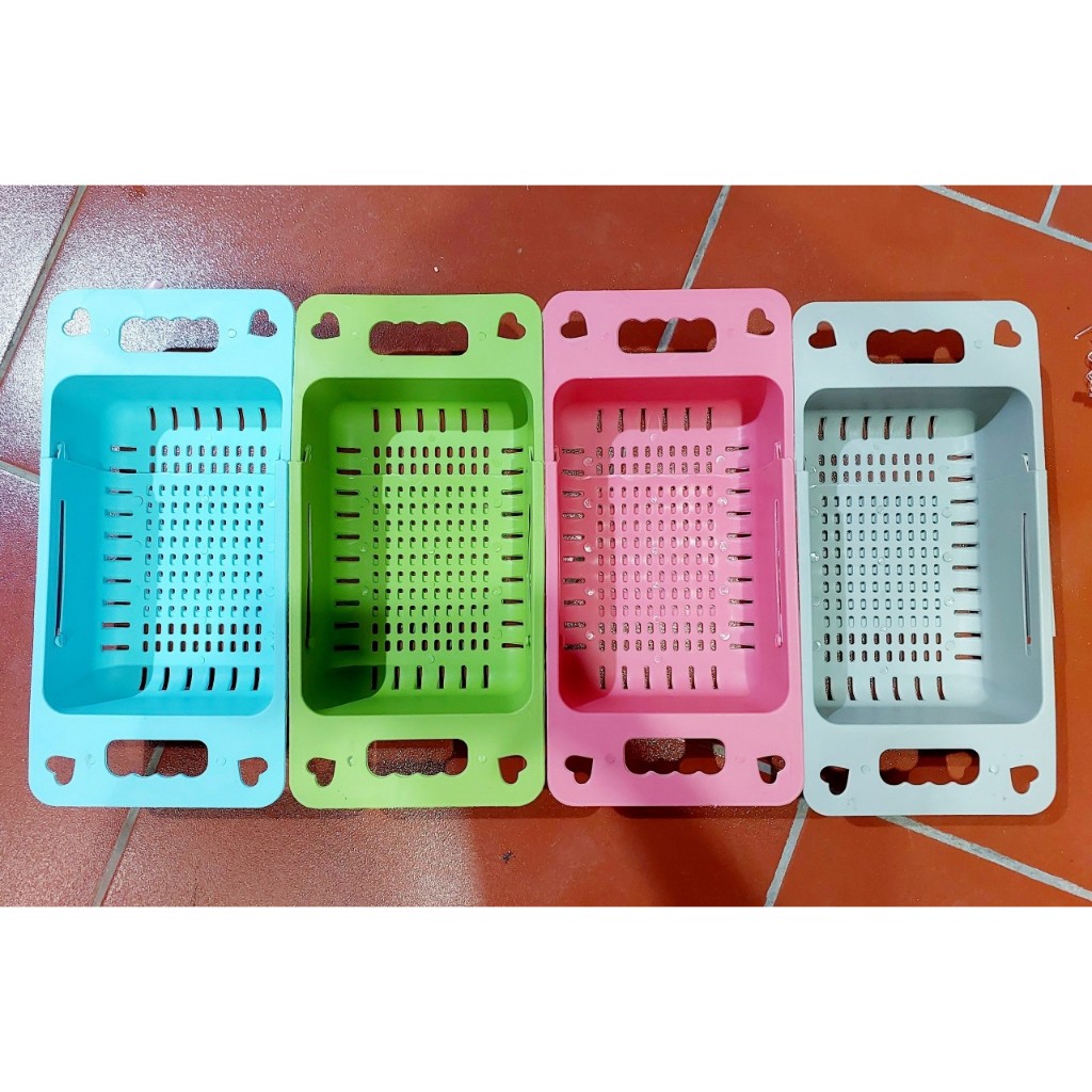 Khay, rổ gác bồn rửa chén bát Việt Nhật (5613) thông minh gấp gọn, điều chỉnh kích thước gài tiện lợi -Buôn rẻ 00662