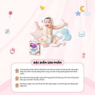 Tã Bỉm Quần MERRIES Cộng Miếng Chuẩn Nội Địa Nhật Bản Siêu Thoáng Mát Thấm Hút Nhanh Chất Lỏng