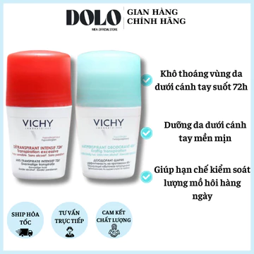 Lăn khử mùi khô thoáng vùng da dưới cánh tay 72h Vichy Weilaiya _ 48h Anti - Perspirant 50ml