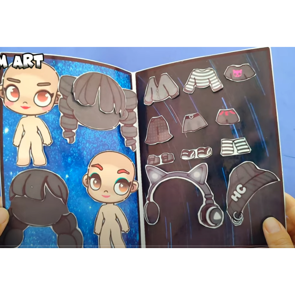 Đồ chơi búp bê giấy WEDNESDAY's Paper Doll House A2