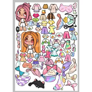 Bộ quà tặng kèm nhân vật nhân vật Avatar World và quần áo dày dép ( tặng kèm, không bán )