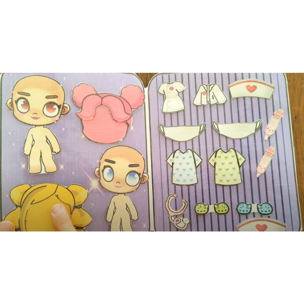 Đồ chơi ngôi nhà búp bê Toca Paper Hospital A6