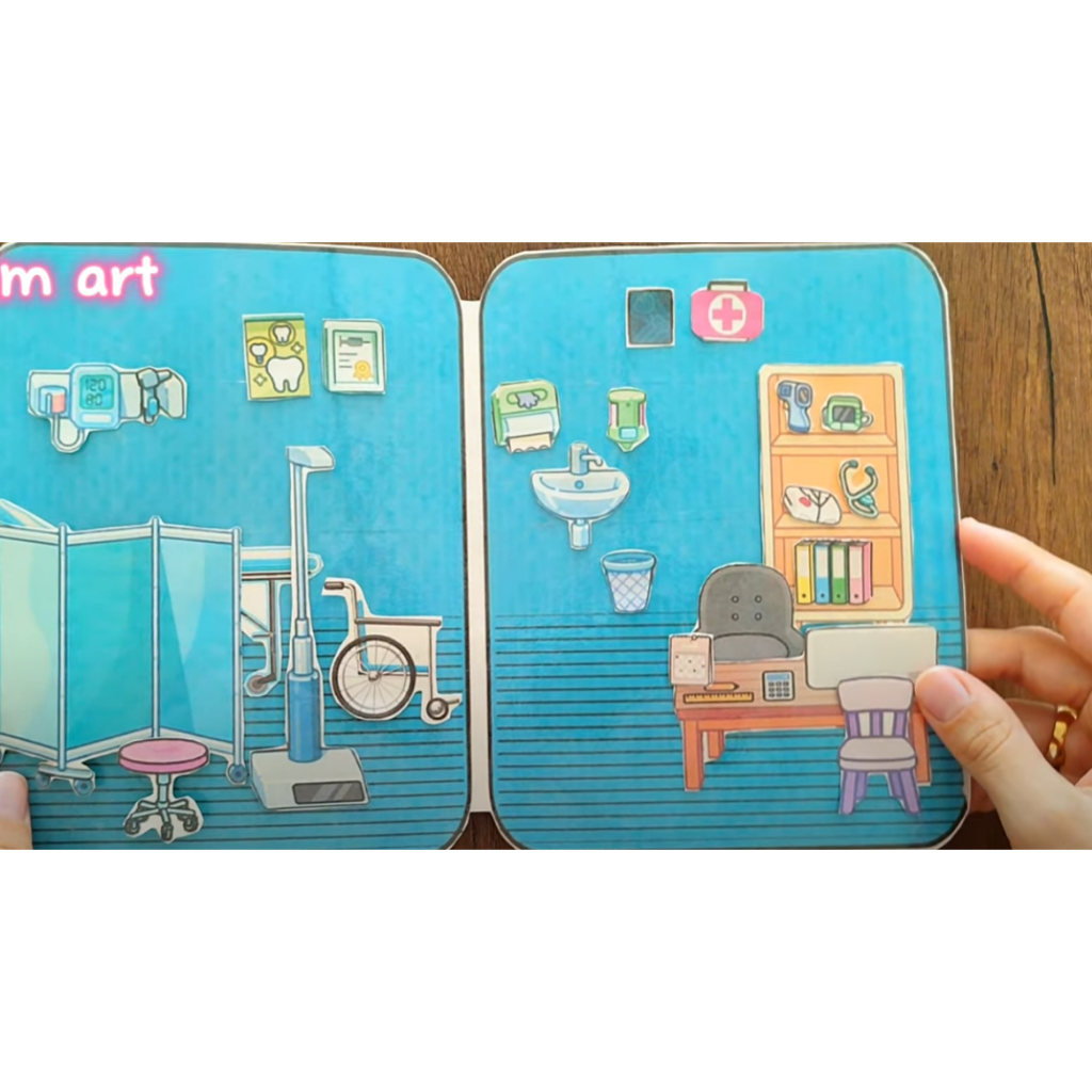 Đồ chơi ngôi nhà búp bê Toca Paper Hospital A6