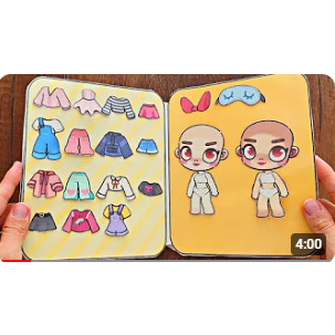 Đồ chơi giấy búp bê Toca Cute Paper Doll A7
