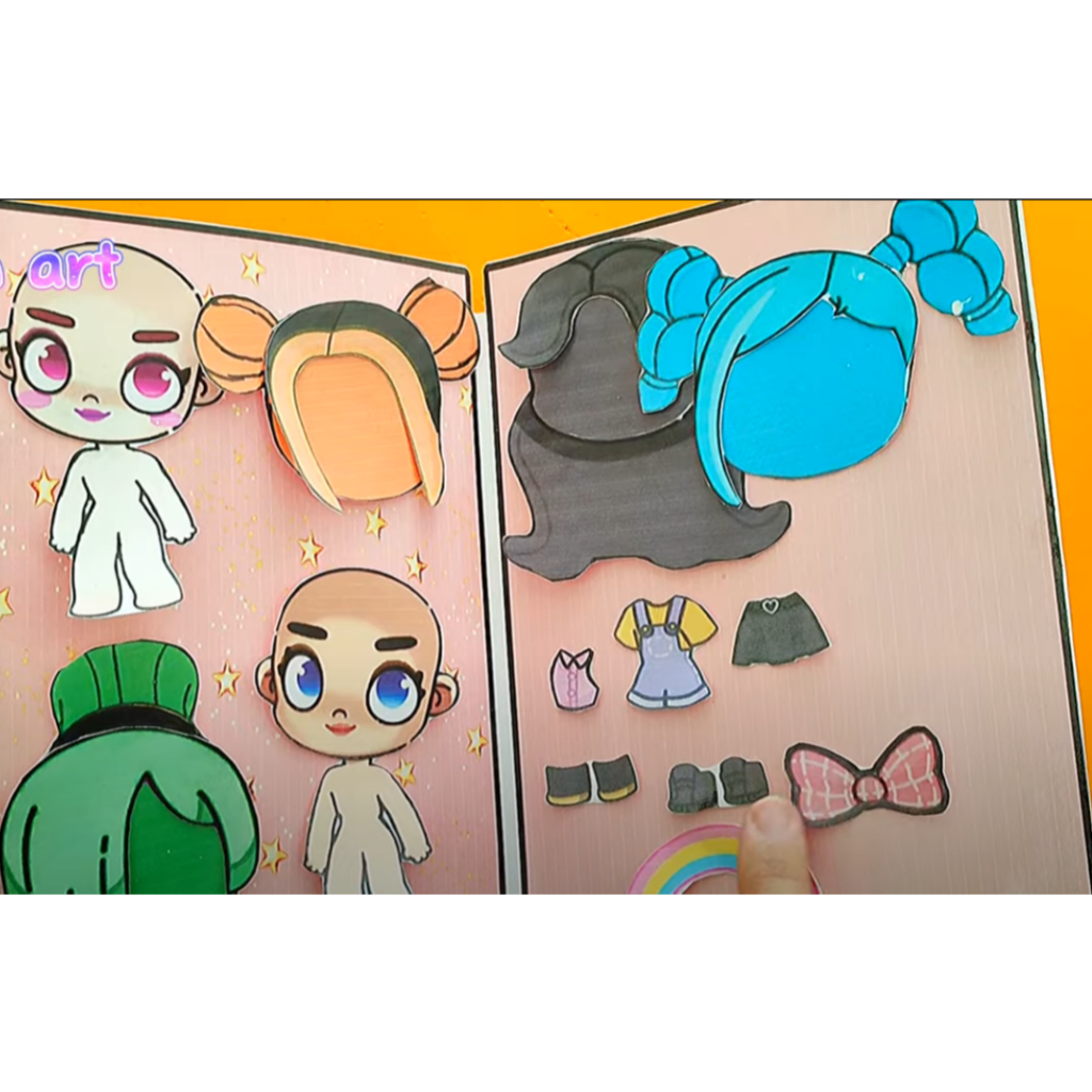 Đồ chơi búp bê giấy Avatar World Hair Salon A4