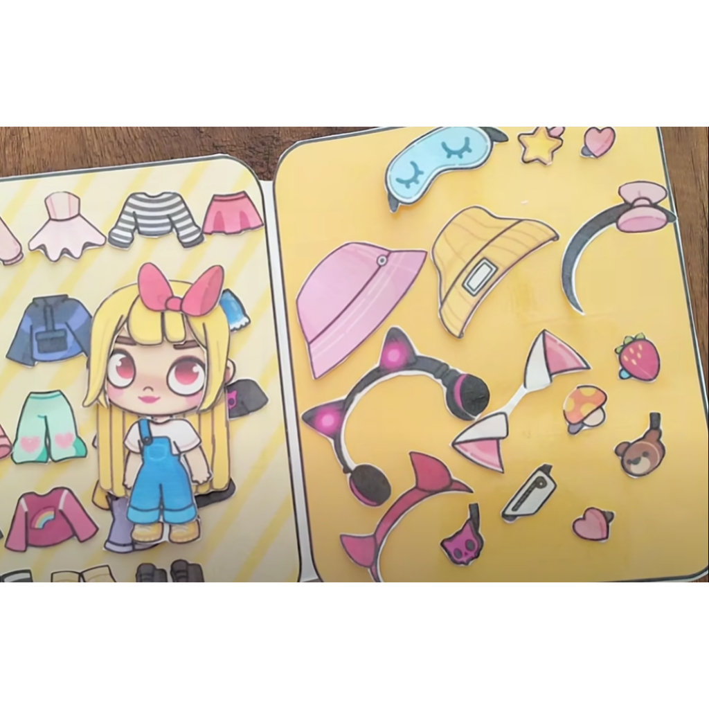 Đồ chơi giấy búp bê Toca Cute Paper Doll A7