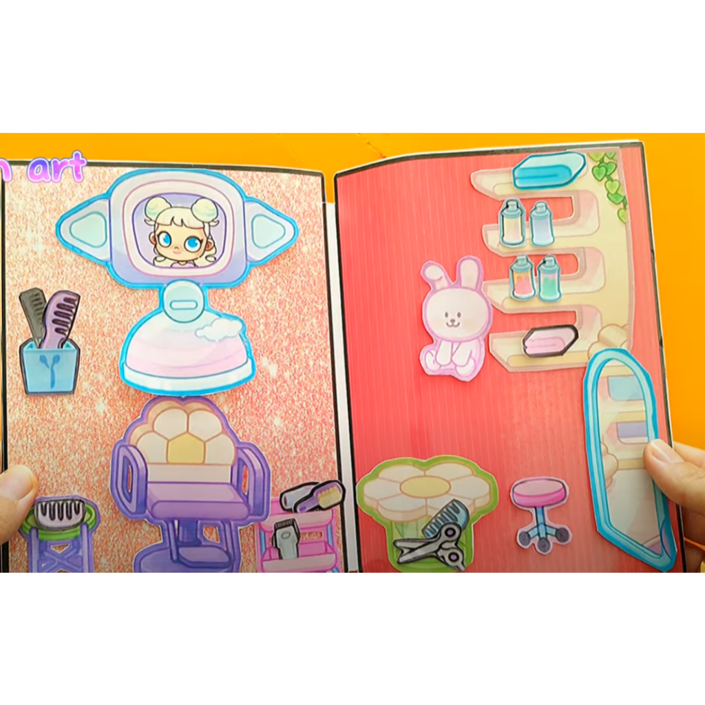 Đồ chơi búp bê giấy Avatar World Hair Salon A4