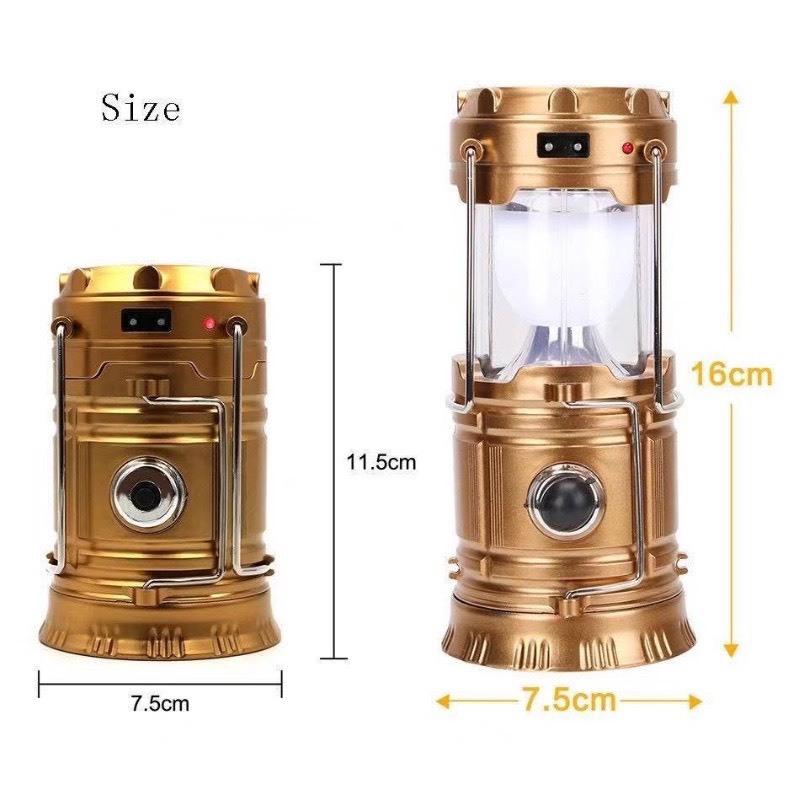Đèn bão LED Năng Lượng Mặt Trời Đa Năng 3 Trong 1 Tích Hợp, Đèn Pin, Sạc Điện Thoại Tiện Lợi,  Đèn Chống Bão- 3368